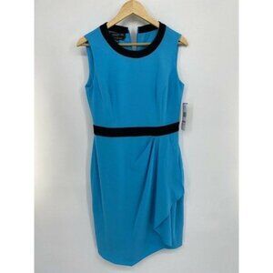 NWT Jones New York Size 6 Sleeveless Black TURQ Dr